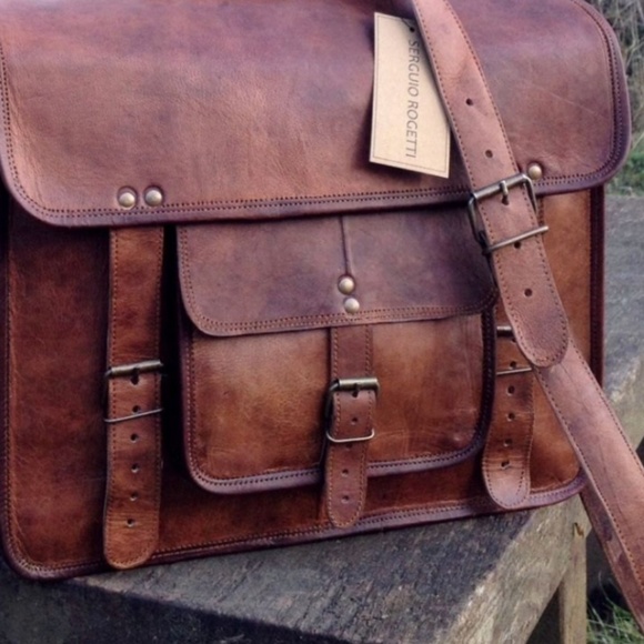 SerquioRogetti.  UK Other - NWT IMPORTED LEAT BRIEFCASE PORTFOLIO LAPTOP TOTE